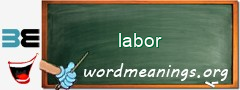 WordMeaning blackboard for labor